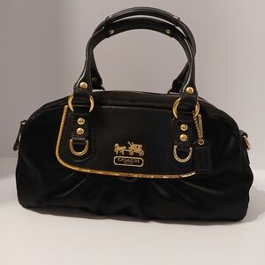 Y2K Coach 2008 Satin Amanda Satchel Bag Black